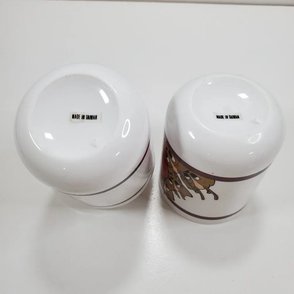 Vtg White Plastic Santa Claus Reindeer Christmas Bathroom Toothbrush Holder Cup